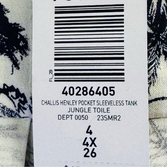 Torrid Women’s Tank Top Tropical Palm Print Size 4X - Picture 7 of 15